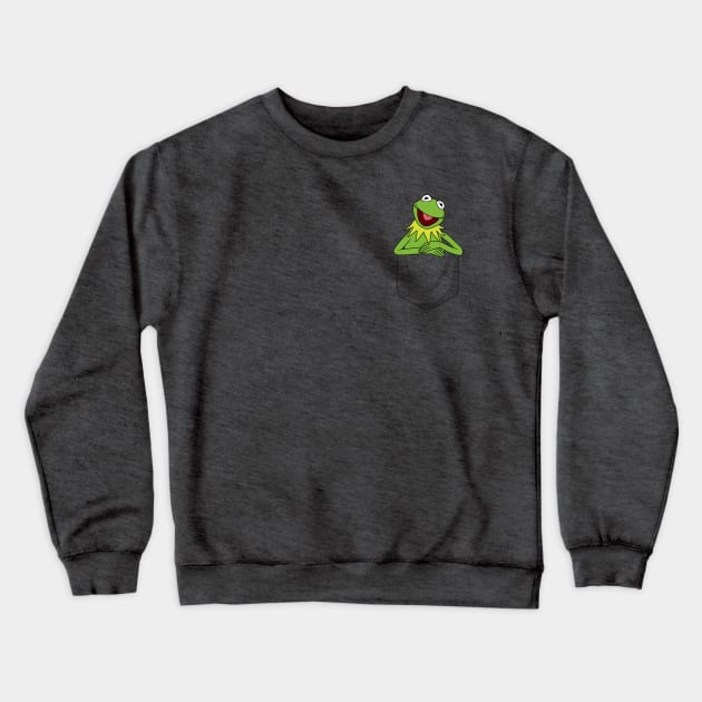 Kermit The Frog in Pocket Crewneck Sweatshirt by valentinahramov